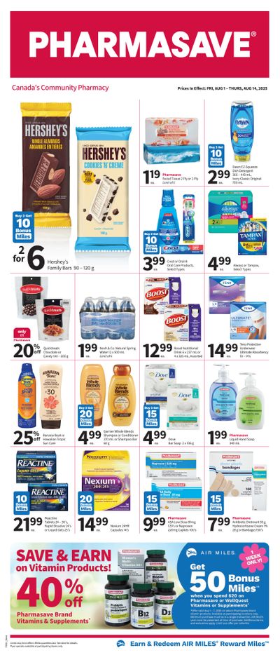 Pharmasave (West) Flyer August 1 to 14