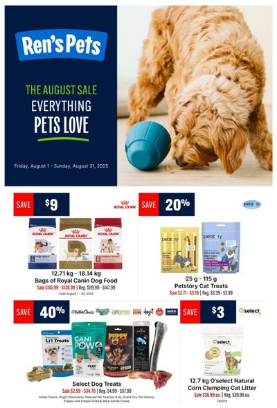 Ren's Pets Flyer August 1 to 31