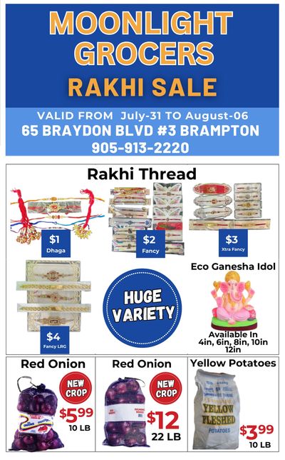 Moonlight Grocers Flyer July 31 to August 6