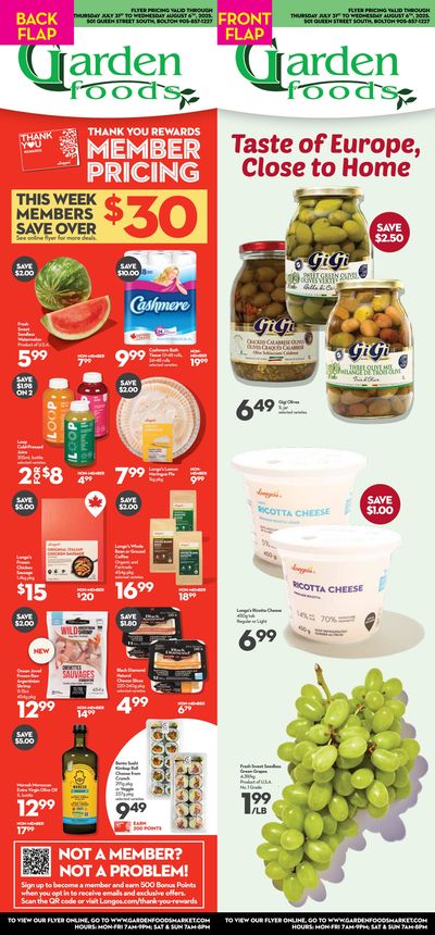 Garden Foods Flyer July 31 to August 6