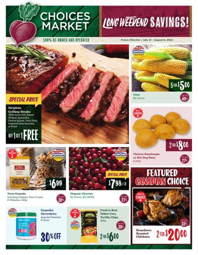 Choices Market Flyer July 31 to August 6