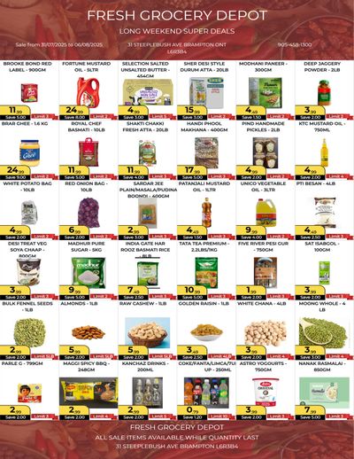 Fresh Grocery Depot Flyer July 31 to August 6