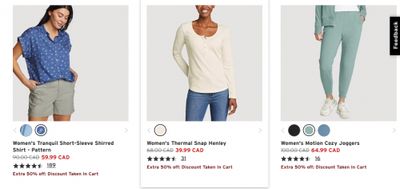 Eddie Bauer Canada: Clearance up to 70% off + Extra 50% off