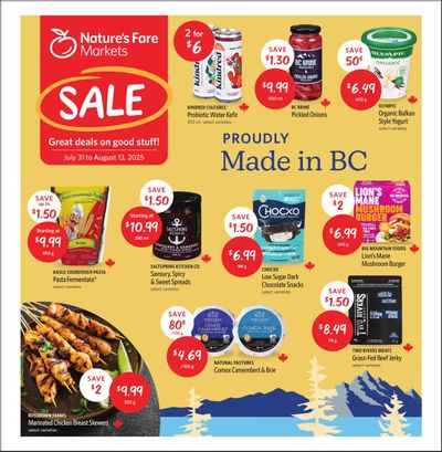 Nature's Fare Markets Flyer July 31 to August 13