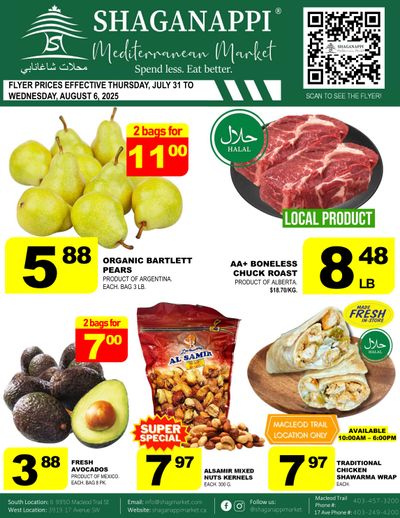 Shaganappi Mediterranean Market Flyer July 31 to August 6