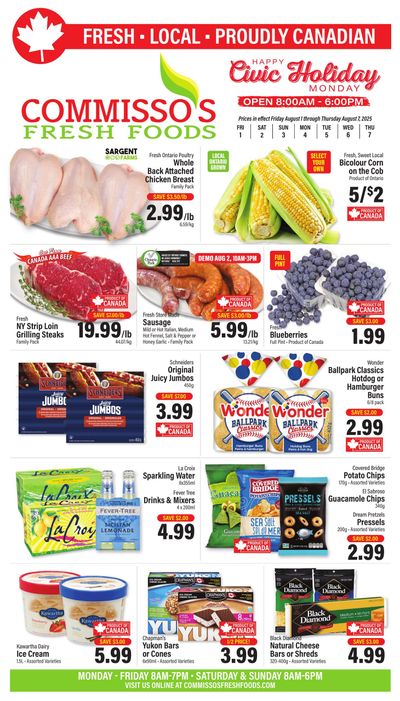 Commisso's Fresh Foods Flyer August 1 to 7