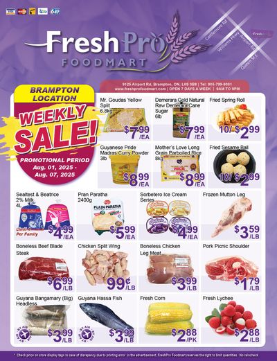 FreshPro Foodmart (Brampton) Flyer August 1 to 7