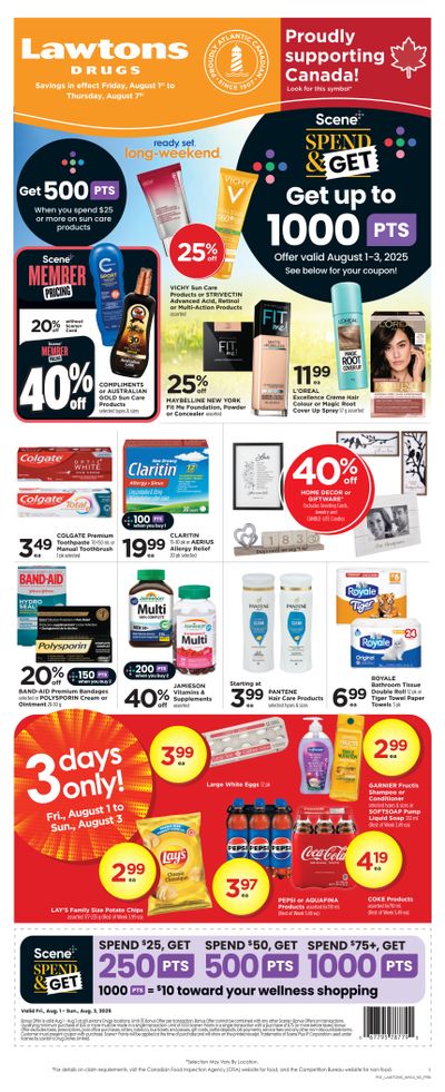 Lawtons Drugs Flyer August 1 to 7