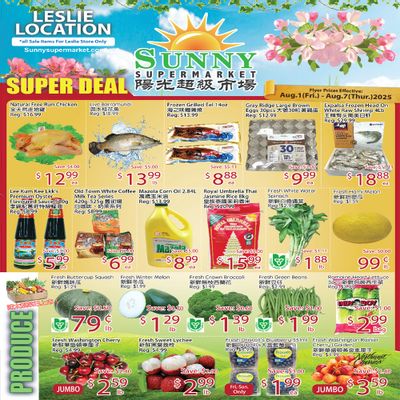 Sunny Supermarket (Leslie) Flyer August 1 to 7
