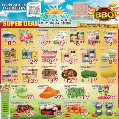 Sunny Foodmart (Don Mills) Flyer August 1 to 7