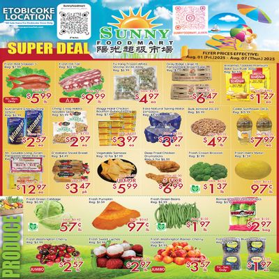 Sunny Foodmart (Etobicoke) Flyer August 1 to 7