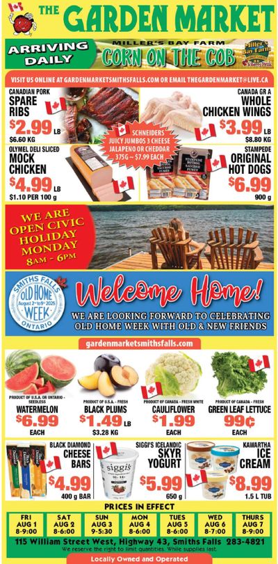 The Garden Market Flyer August 1 to 7