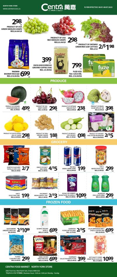 Centra Foods (North York) Flyer August 1 to 7