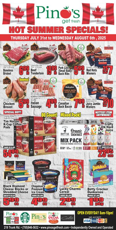 Pino's Flyer July 31 to August 6