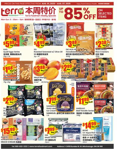 Terra Foodmart Flyer August 1 to 7