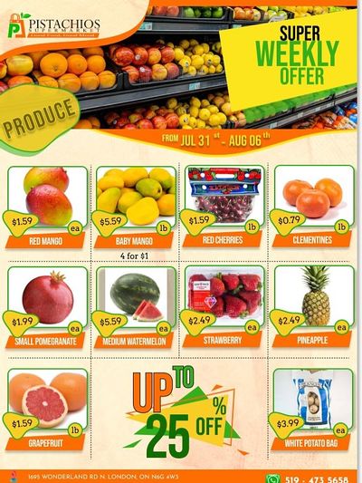 Pistachios Supermarket Flyer July 31 to August 6
