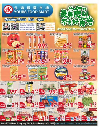 Yours Food Mart Flyer August 1 to 7