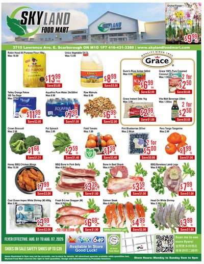 Skyland Food Mart Flyer August 1 to 7