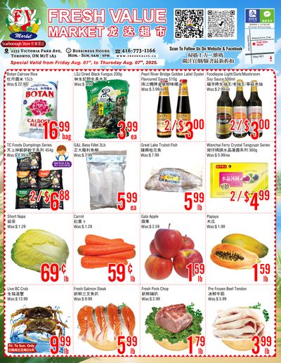 Fresh Value (Scarborough) Flyer August 1 to 7