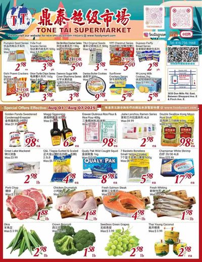 Tone Tai Supermarket Flyer August 1 to 7