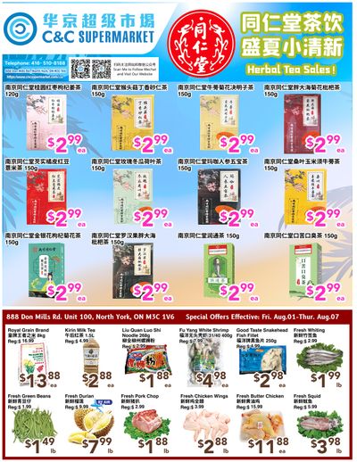 C&C Supermarket Flyer August 1 to 7