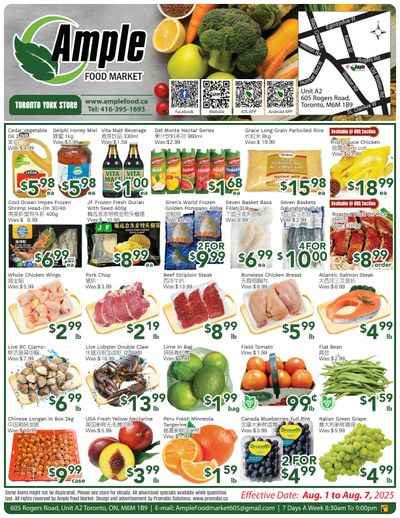 Ample Food Market (North York) Flyer August 1 to 7