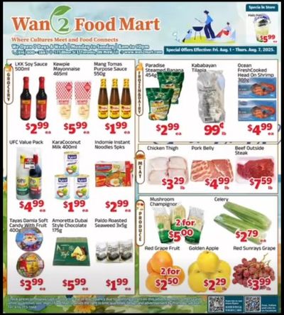 Wan 2 Food Mart Flyer August 1 to 7