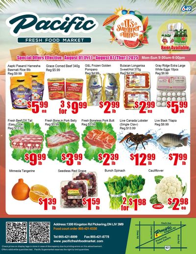 Pacific Fresh Food Market (Pickering) Flyer August 1 to 7
