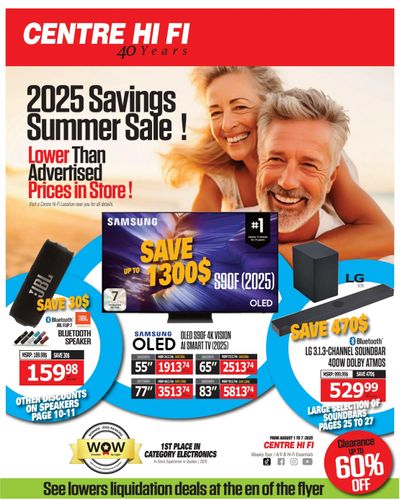 Centre Hi-Fi Flyer August 1 to 7