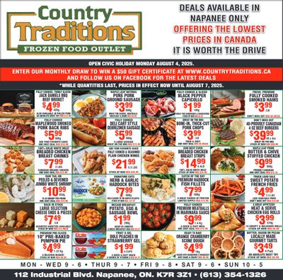 Country Traditions Flyer July 31 to August 7