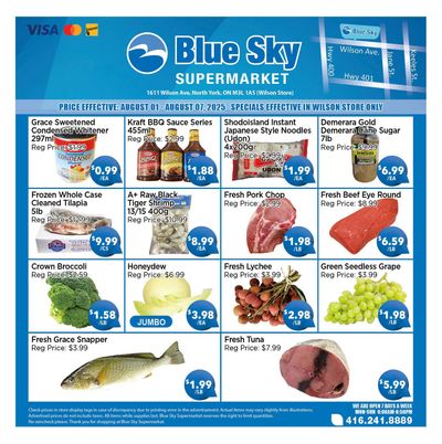 Blue Sky Supermarket (North York) Flyer August 1 to 7