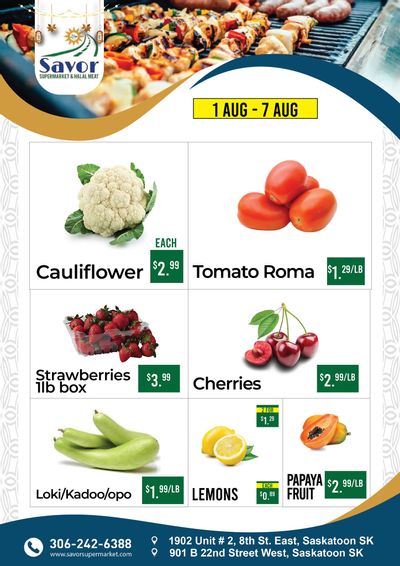 Savor Supermarket Flyer August 1 to 7
