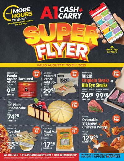 A-1 Cash and Carry Flyer August 1 to 31