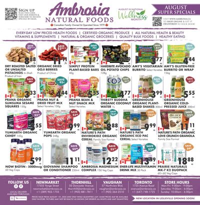 Ambrosia Natural Foods Flyer August 1 to 31