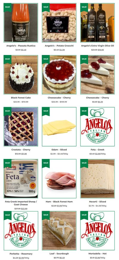 Angelo's Italian Bakery Monthly Specials August 1 to 31
