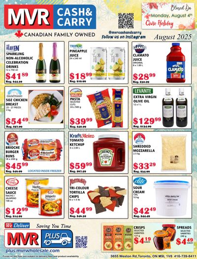 MVR Cash and Carry Flyer August 1 to 31