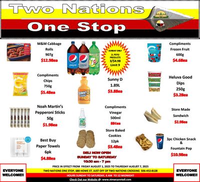 Two Nations One Stop Flyer August 1 to 7