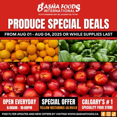 Basha Foods International Weekend Produce Deals August 1 to 4