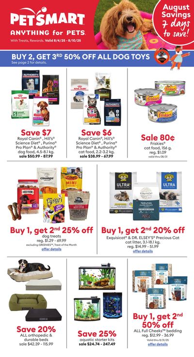 PetSmart Flyer August 4 to 10