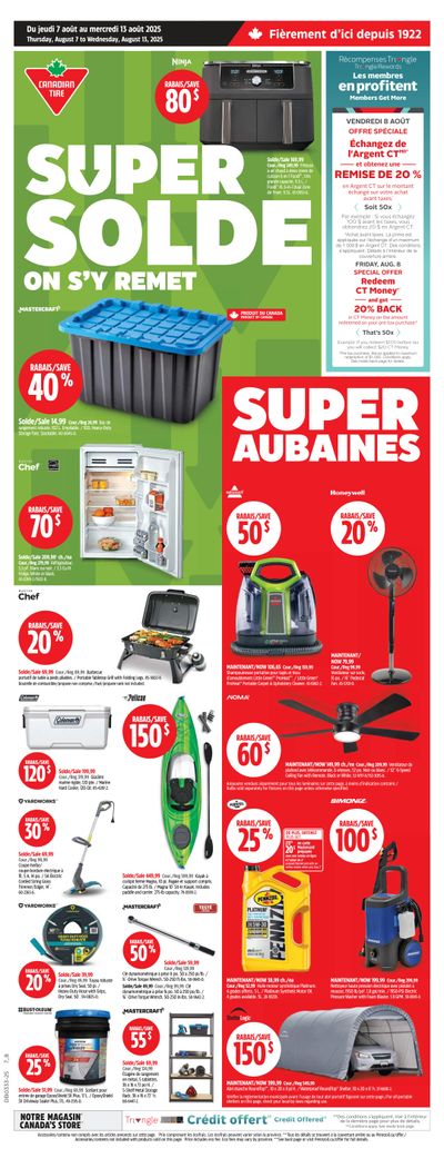 Canadian Tire (QC) Flyer August 7 to 13