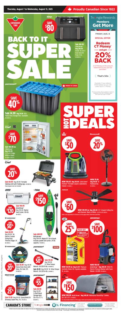 Canadian Tire (Atlantic) Flyer August 7 to 13