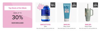 Well.ca: Top Deals of the Week up to 30% off + Back To School Deals