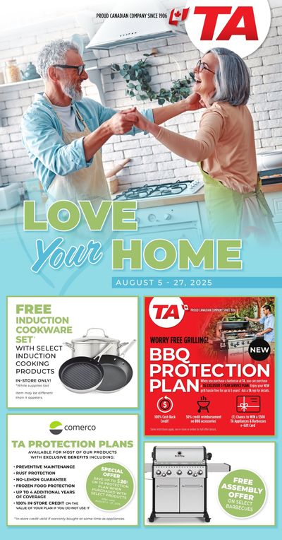 TA Appliances Flyer August 5 to 27 TA Appliances Flyer August 5 to 27