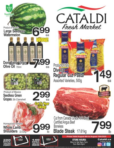 Cataldi Fresh Market Flyer August 6 to 12