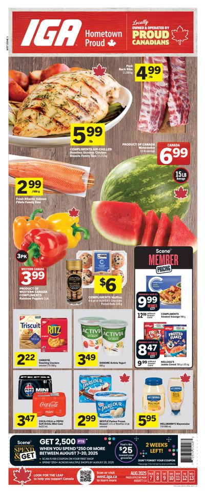 IGA (West) Flyer August 7 to 13