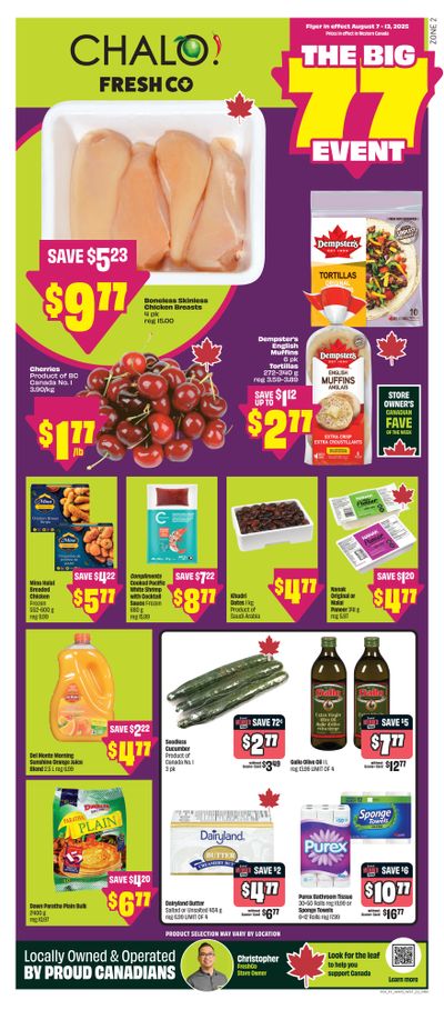 Chalo! FreshCo (West) Flyer August 7 to 13