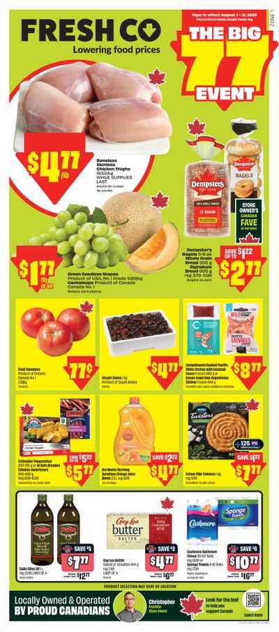 FreshCo (ON) Flyer August 7 to 13