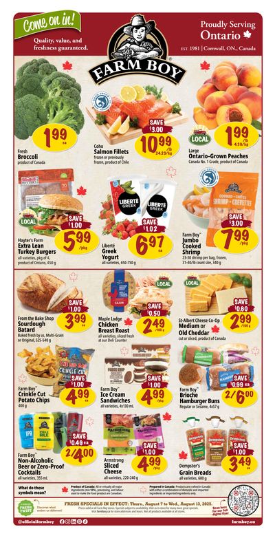 Farm Boy Flyer August 7 to 13