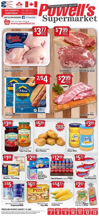 Powell's Supermarket Flyer August 7 to 13