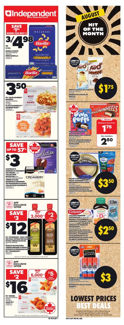 Independent Grocer (Atlantic) Flyer August 7 to 13